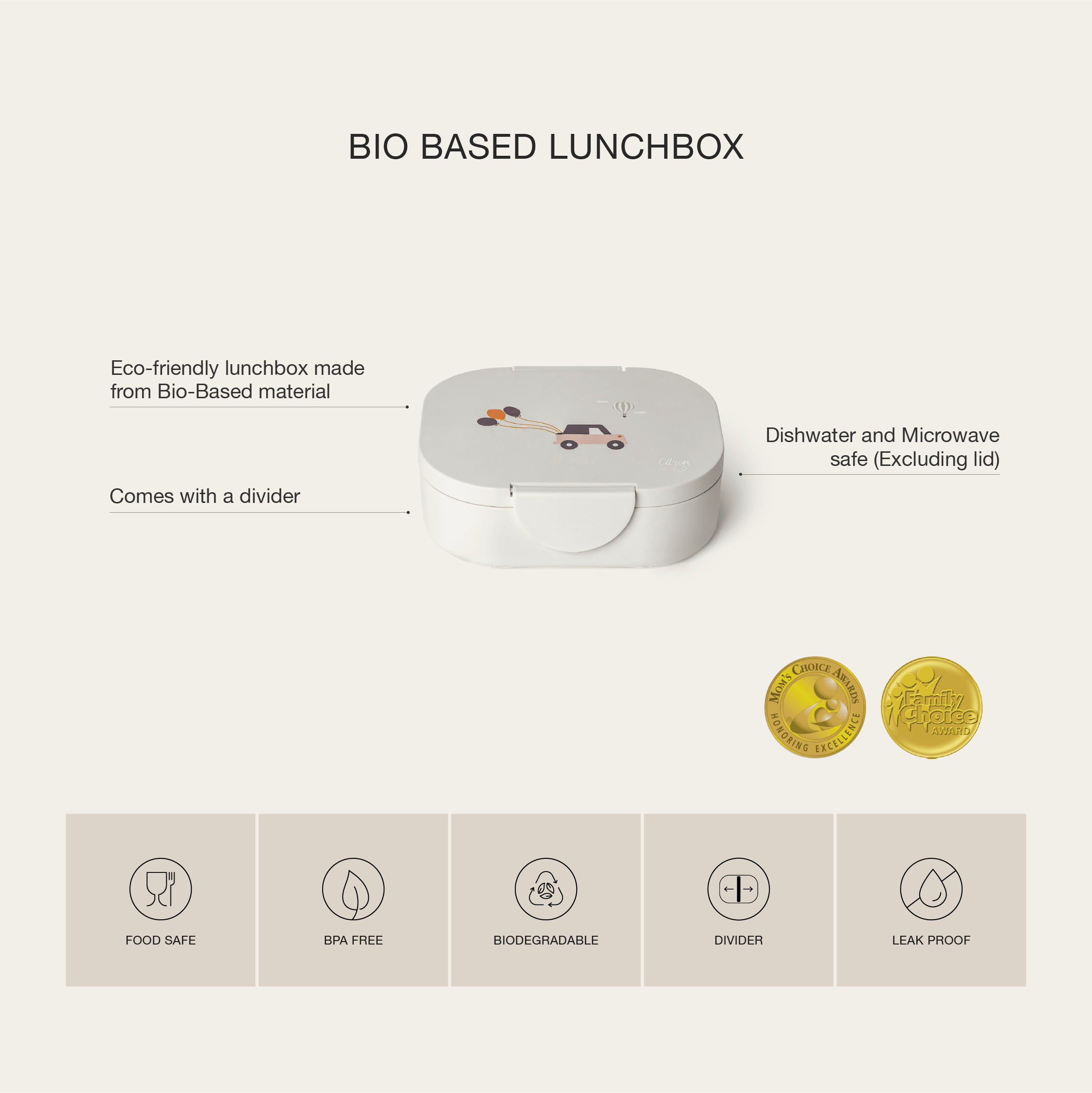 Citron PLA Lunchbox 18m+ | The Nest Attachment Parenting Hub