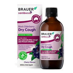 Brauer Sambucus Black Elderberry Dry Cough 200ml