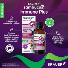 Brauer Sambucus Immune Plus Kids 100ml 2y+