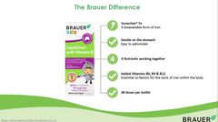 Brauer Kids Liquid Iron with Vitamin B 200ml