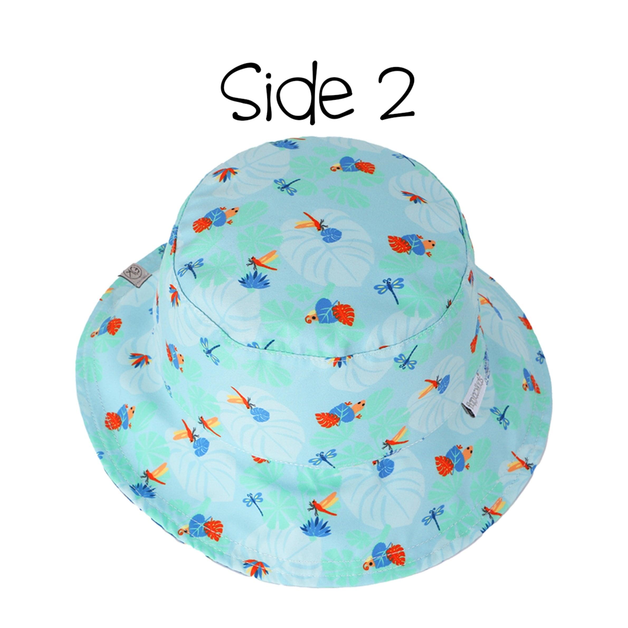 FlapJackKids UPF50 Reversible Sun Hat- Cameleon / Tropical | The Nest Attachment Parenting Hub