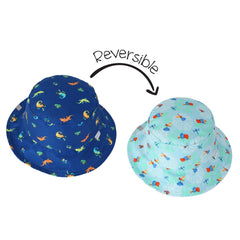 FlapJackKids UPF50 Reversible Sun Hat- Cameleon / Tropical | The Nest Attachment Parenting Hub