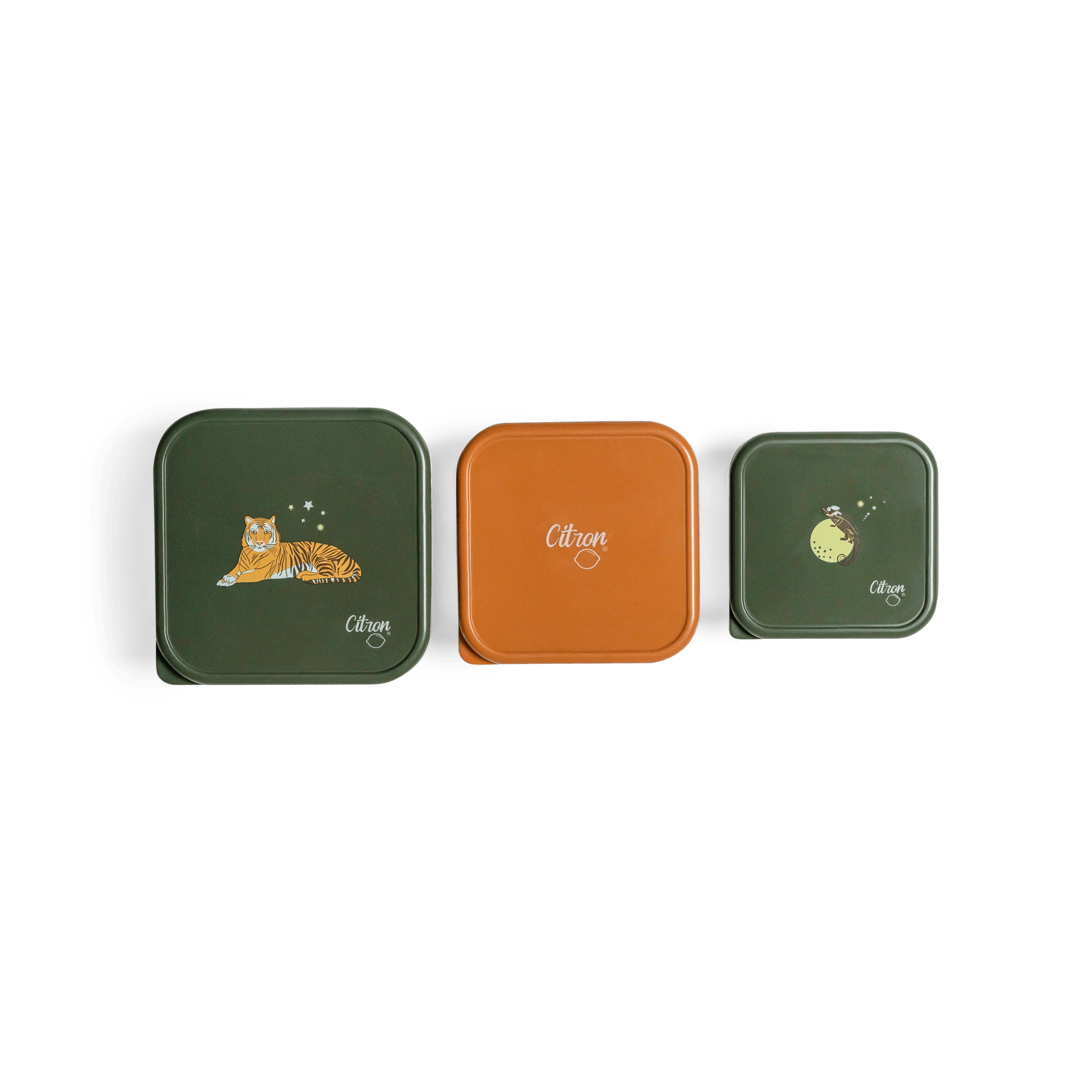 Citron Stackable Stainless steel Lunchbox Set of 3 | The Nest Attachment Parenting Hub