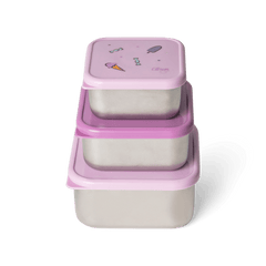 Citron Stackable Stainless steel Lunchbox Set of 3 | The Nest Attachment Parenting Hub