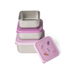 Citron Stackable Stainless steel Lunchbox Set of 3 | The Nest Attachment Parenting Hub