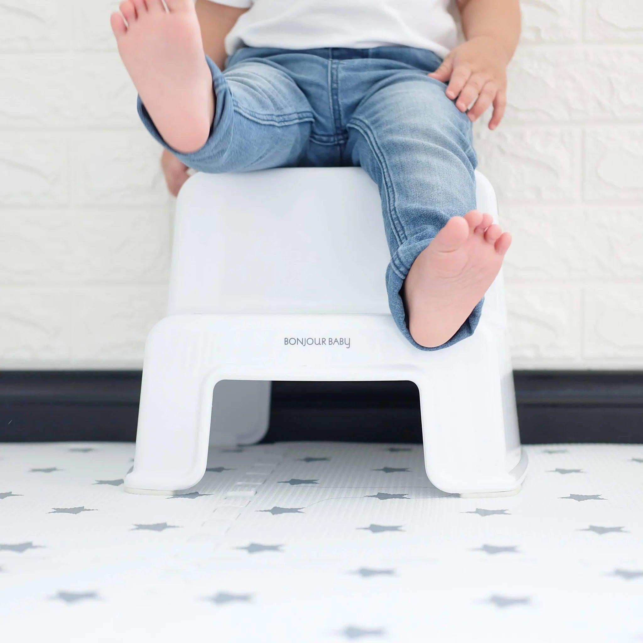 Bonjour Baby Non-Skid Step Stool Gray | The Nest Attachment Parenting Hub
