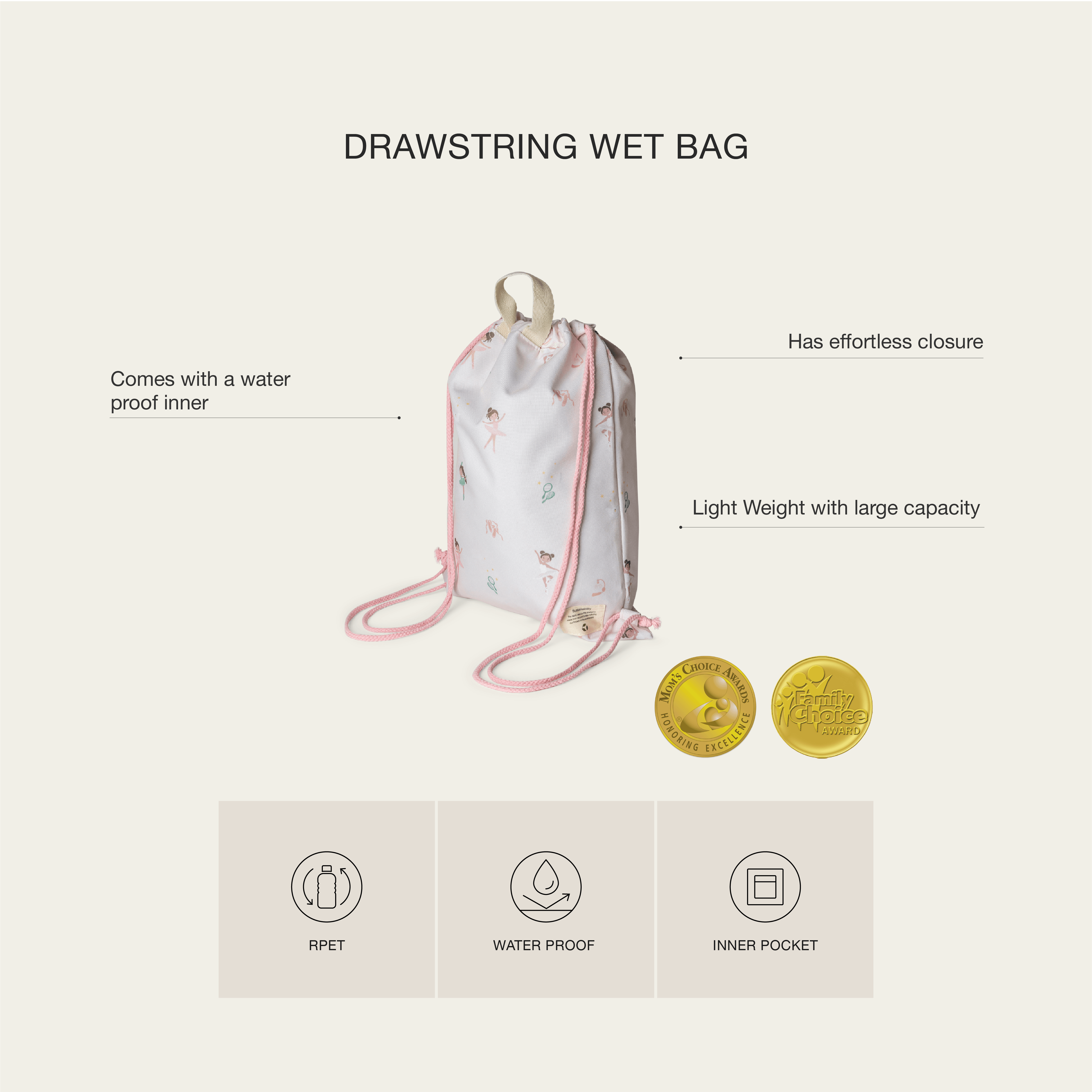 Citron Drawstring Backpack 18m+ | The Nest Attachment Parenting Hub