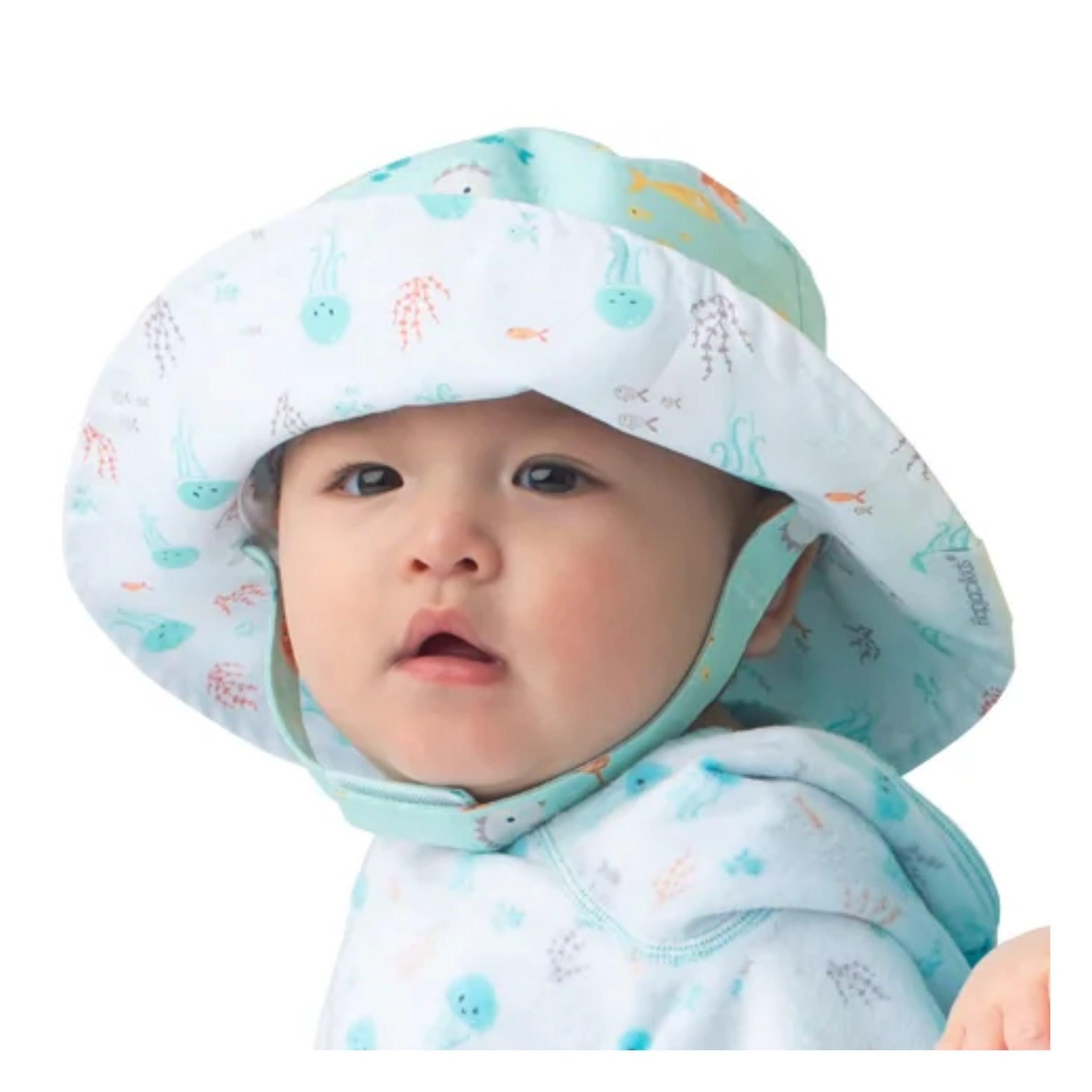FlapJackKids UPF50 Reversible Sun Hat- Fish / Jellyfish | The Nest Attachment Parenting Hub