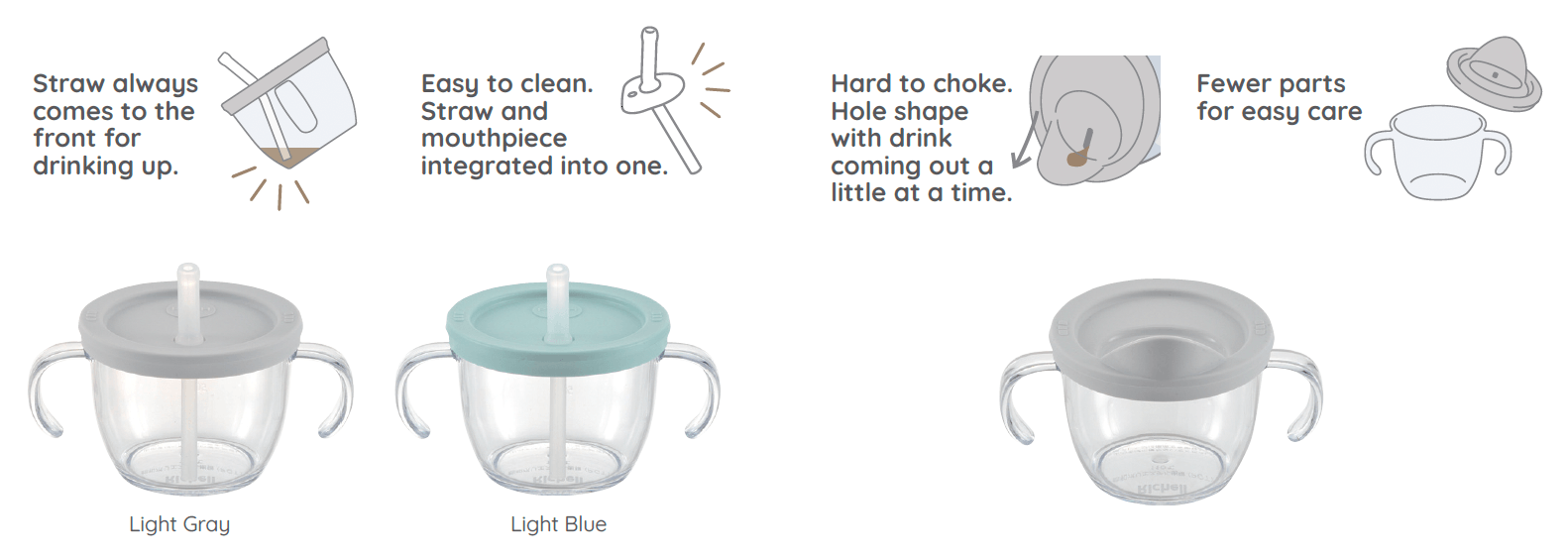 Richell Axstars Step Up Cup de Training Set 6m+ | The Nest Attachment Parenting Hub