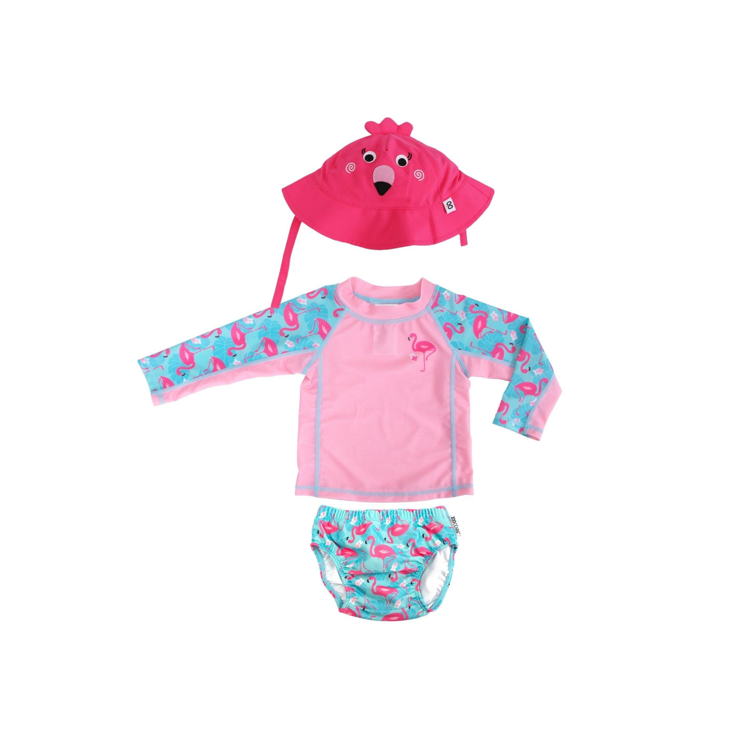 Zoocchini UPF50 3-Piece Swim Set (Sunhat, Rashguard & Diaper Set) | The Nest Attachment Parenting Hub
