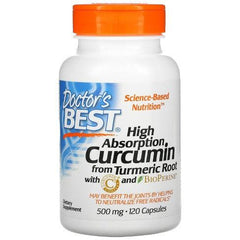 Doctor's Best High Absorption Curcumin from Turmeric Root with Curcumin C3 Complex and BioPerine 500mg 120's | The Nest Attachment Parenting Hub