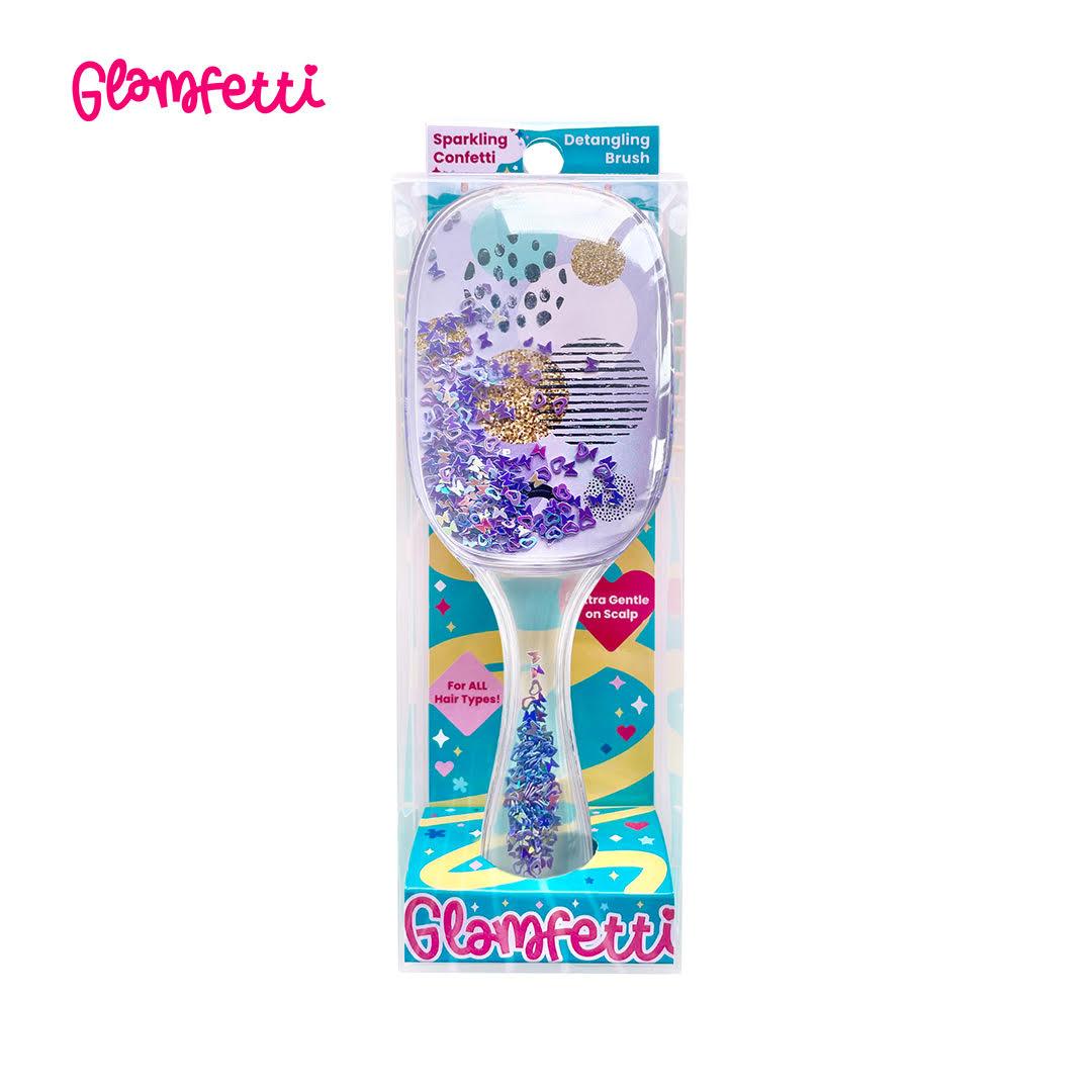 Glamfetti Sparkly Confetti Detangler Brush | The Nest Attachment Parenting Hub