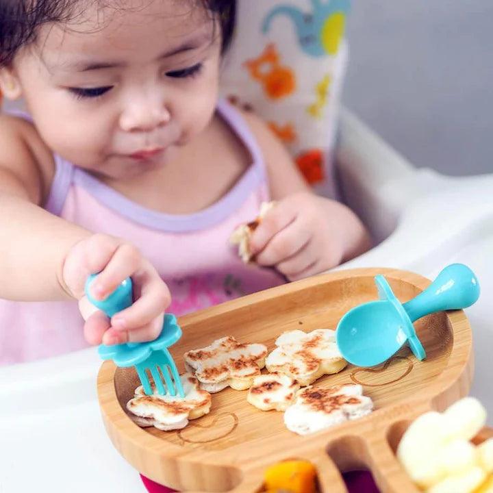 Grabease Ergonomic Utensils with Travel Case | The Nest Attachment Parenting Hub