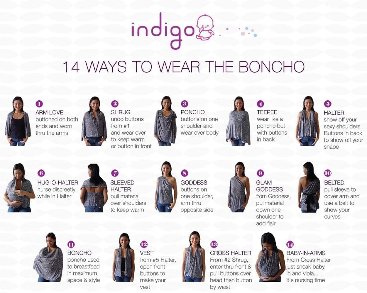 Indigo Baby Nursing Boncho | The Nest Attachment Parenting Hub