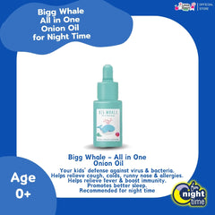 Little Heart Big Whale All in One Onion Oil for Night Time 10ml 0m+