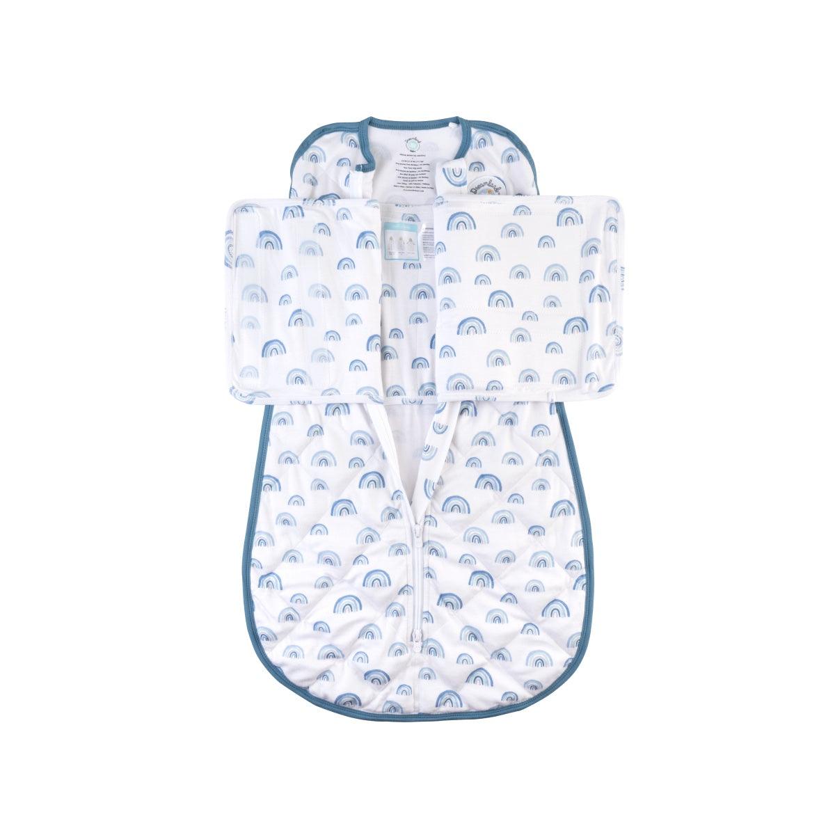 Dreamland Baby Dream Weighted Sleep Swaddle & Sack - Blue Rainbow | The Nest Attachment Parenting Hub