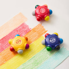 Flower Monaco Pocket Crayons 6-in-1 (3 Pack Set)