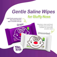 Tiny Nose Baby Saline Wipes Unscented 0m+