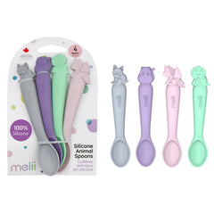 Melii Silicone Spoons - 4 pack | The Nest Attachment Parenting Hub