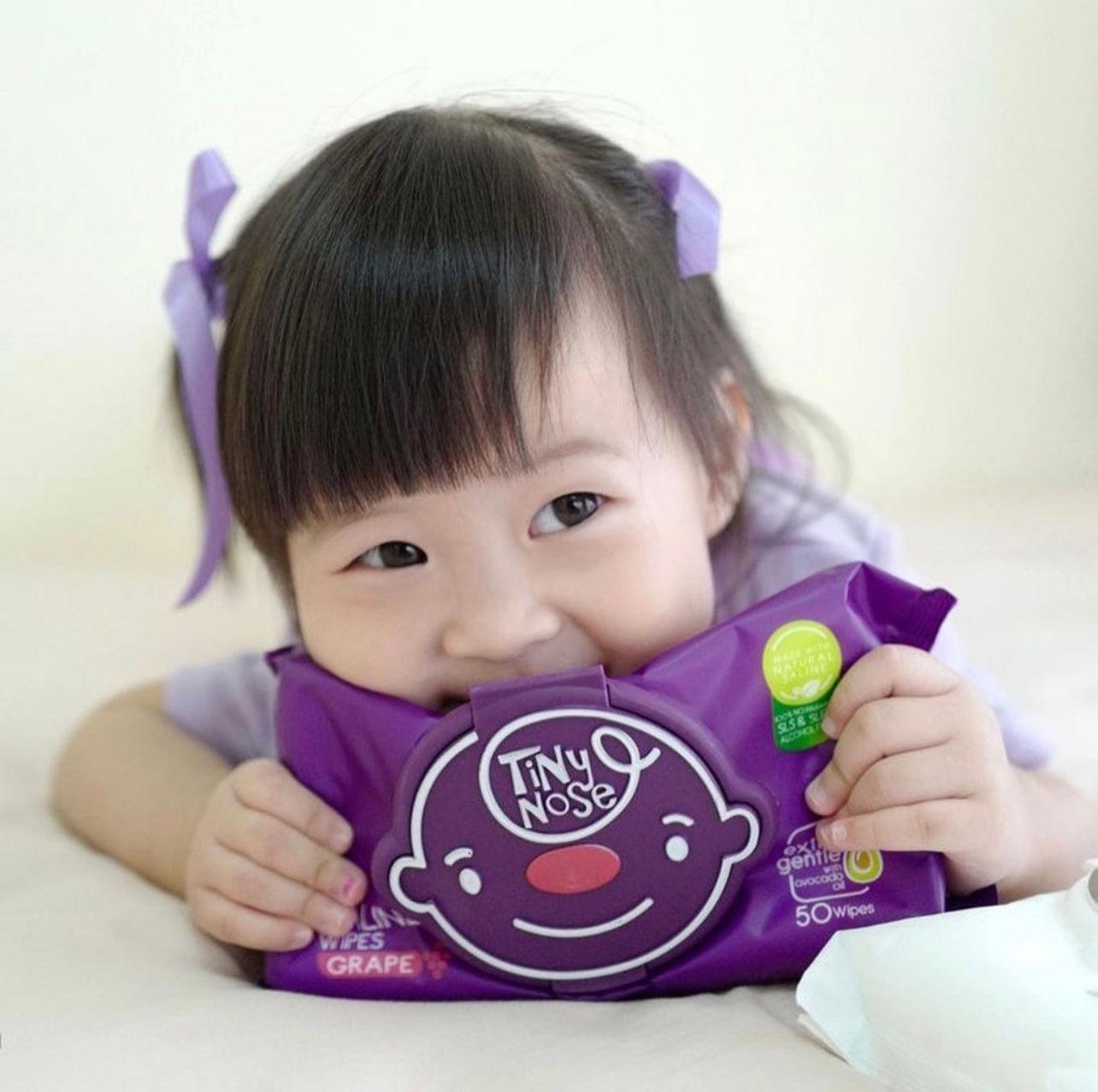 Tiny Nose Baby Saline Wipes Grapes 3m+ | The Nest Attachment Parenting Hub