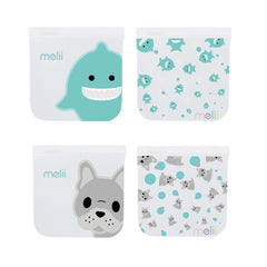 Melii EVA Reusable Snack Bags 4s | The Nest Attachment Parenting Hub