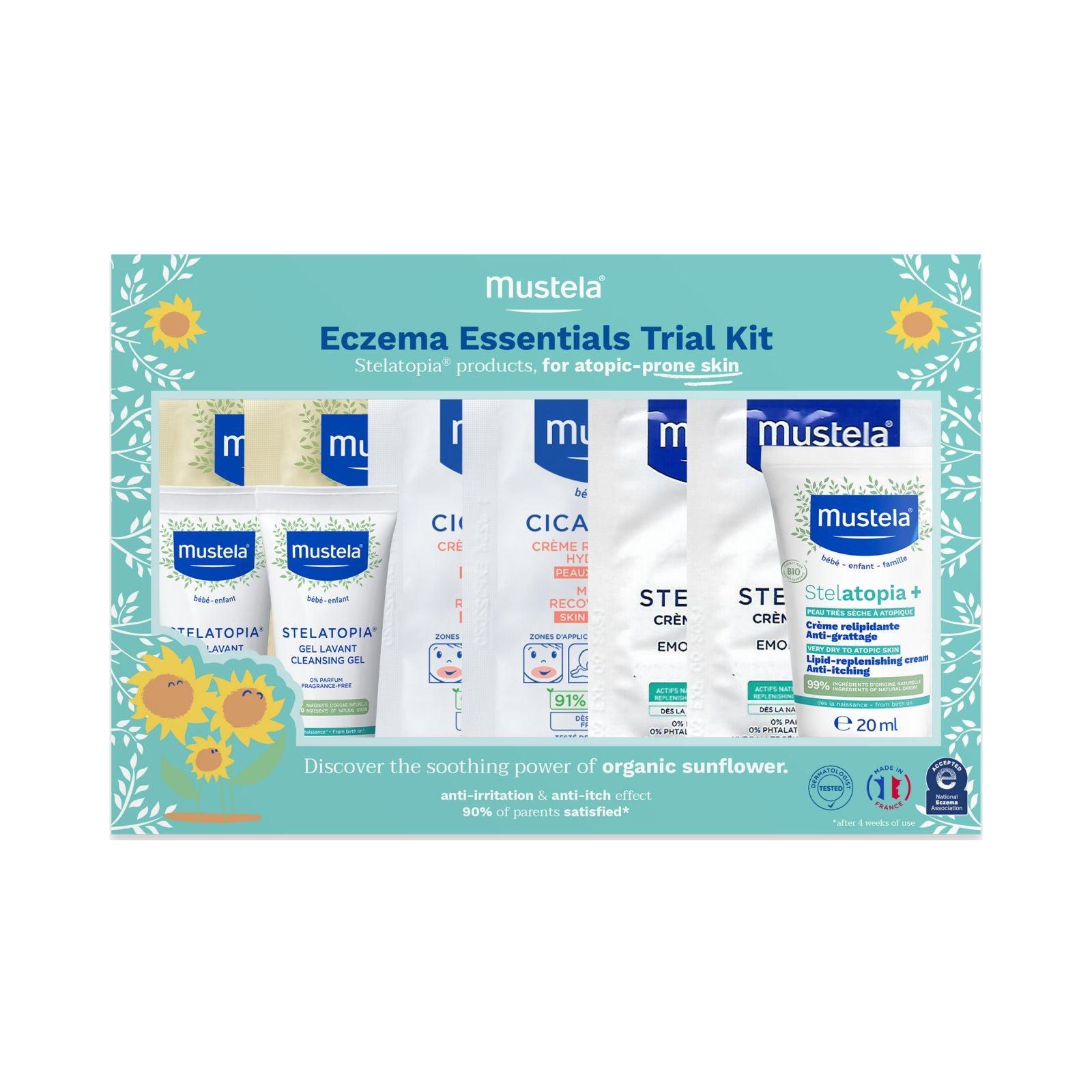 Mustela Eczema Essentials Trial Kit with Stelatopia+ Lipid Cream 20ml | The Nest Attachment Parenting Hub