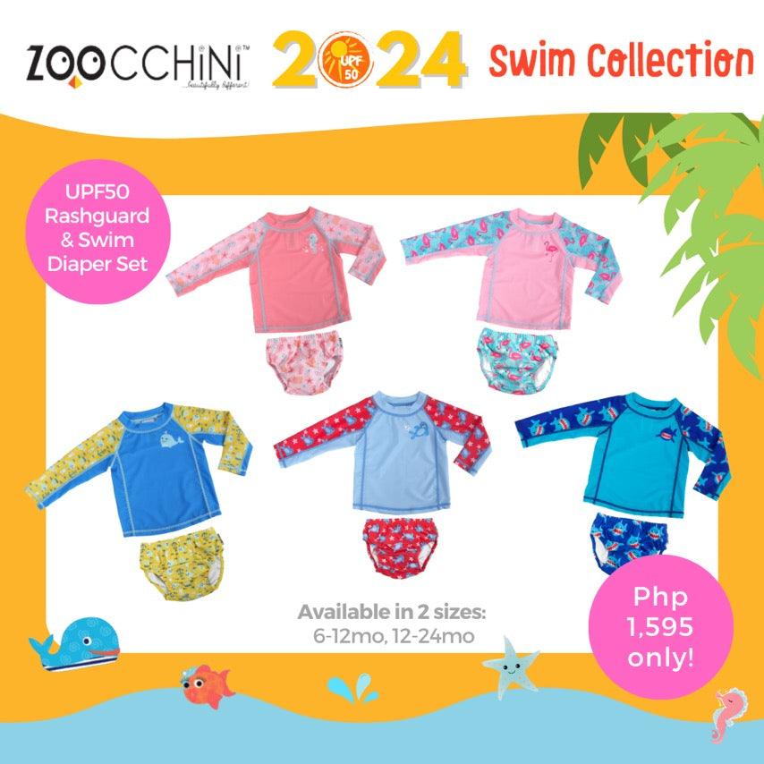 Zoocchini UPF50 Rashguard & Swim Diaper Set (Baby/Toddler) | The Nest Attachment Parenting Hub