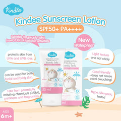 Kindee Sunscreen Lotion SPF50+ PA++++ 50ml (6m+) | The Nest Attachment Parenting Hub