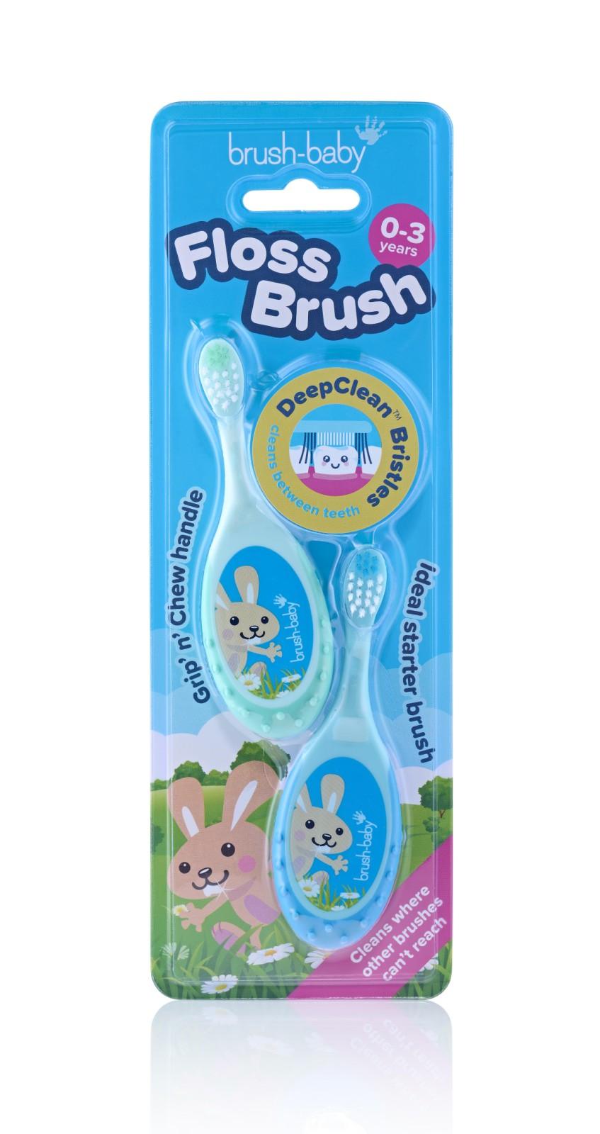 Brush-Baby Bobbie Flossbrush 0-36mo (2 pack) | The Nest Attachment Parenting Hub