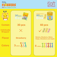 Smile Soft Flossers Kid Dental Floss 2y+