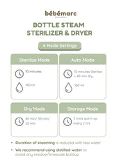 Marcus & Marcus Bebemarc Bottle Steam Sterilizer & Dryer