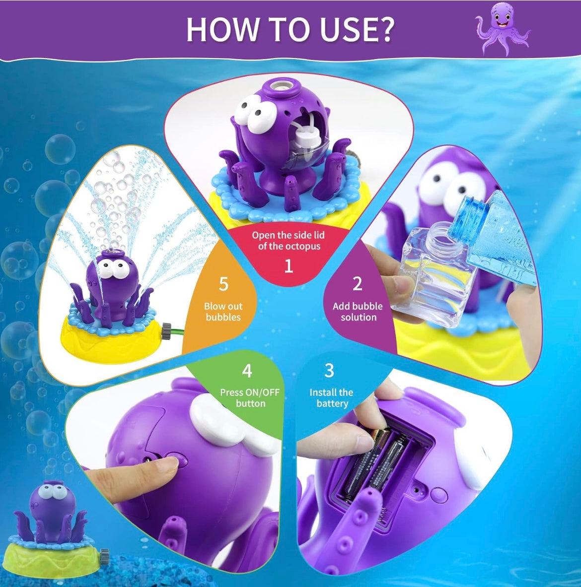 Little Fat Hugs Octopus Sprinkler with Bubble | The Nest Attachment Parenting Hub