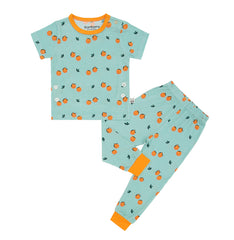 Bamberry Baby Garden Fresh Collection Short Sleeves Pajama Set - Oranges