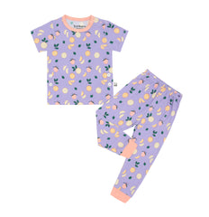 Bamberry Baby Garden Fresh Collection Short Sleeves Pajama Set - Purple Citrus