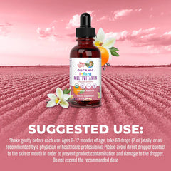 MaryRuth's Infant Multivitamin + Iron Drops Vanilla Orange 60ml (6-12mo)