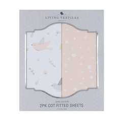 Living Textiles 2-pack Jersey Cot Fitted Sheets