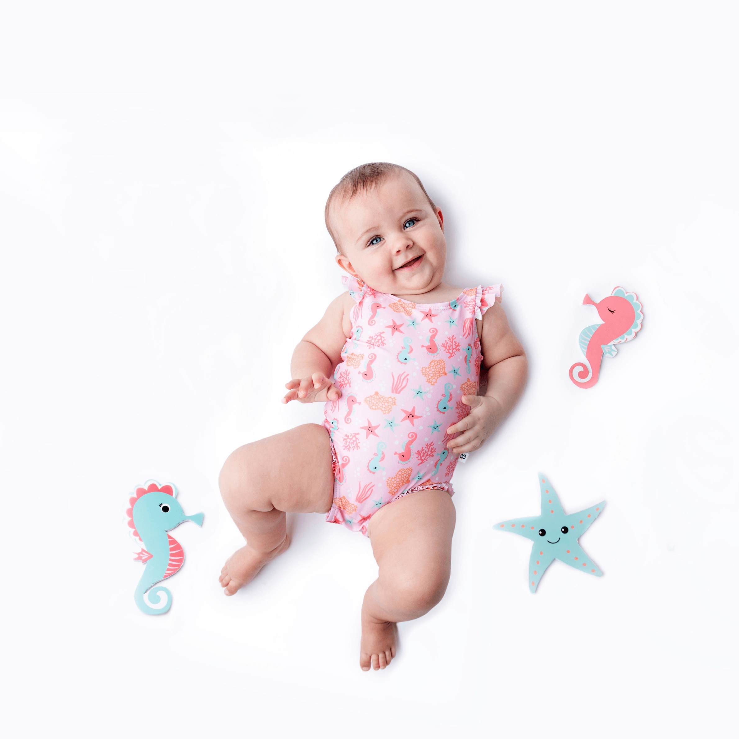 Zoocchini Baby Girl UPF50 Snap Swimsuit | The Nest Attachment Parenting Hub