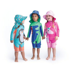 Zoocchini UPF50 Rashguard Swimsuit- Devin the Dinosaur | The Nest Attachment Parenting Hub