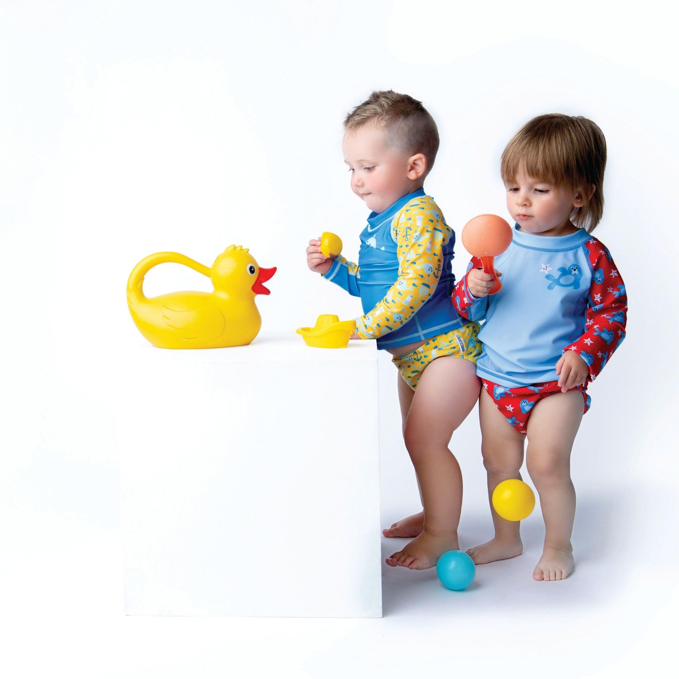 Zoocchini UPF50 3-Piece Swim Set (Sunhat, Rashguard & Diaper Set) | The Nest Attachment Parenting Hub