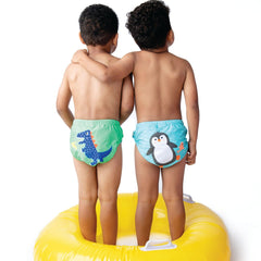 Zoocchini UPF50 Swim Diaper Set of 2 (Baby/Toddler) - Parker the Penguin | The Nest Attachment Parenting Hub