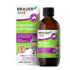Brauer Kids Liquid Iron with Vitamin B 200ml
