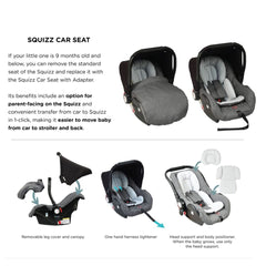 Looping Squizz Car Seat with Adapter