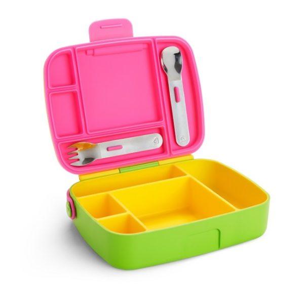 Munchkin Lunch Bento Box with Stainless Steel Utensils 18m+ | The Nest Attachment Parenting Hub