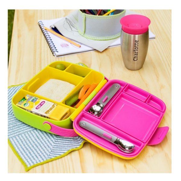 Munchkin Lunch Bento Box with Stainless Steel Utensils 18m+ | The Nest Attachment Parenting Hub