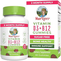 MaryRuth's Vitamin D3+B12 Gummies Raspberry 2y+