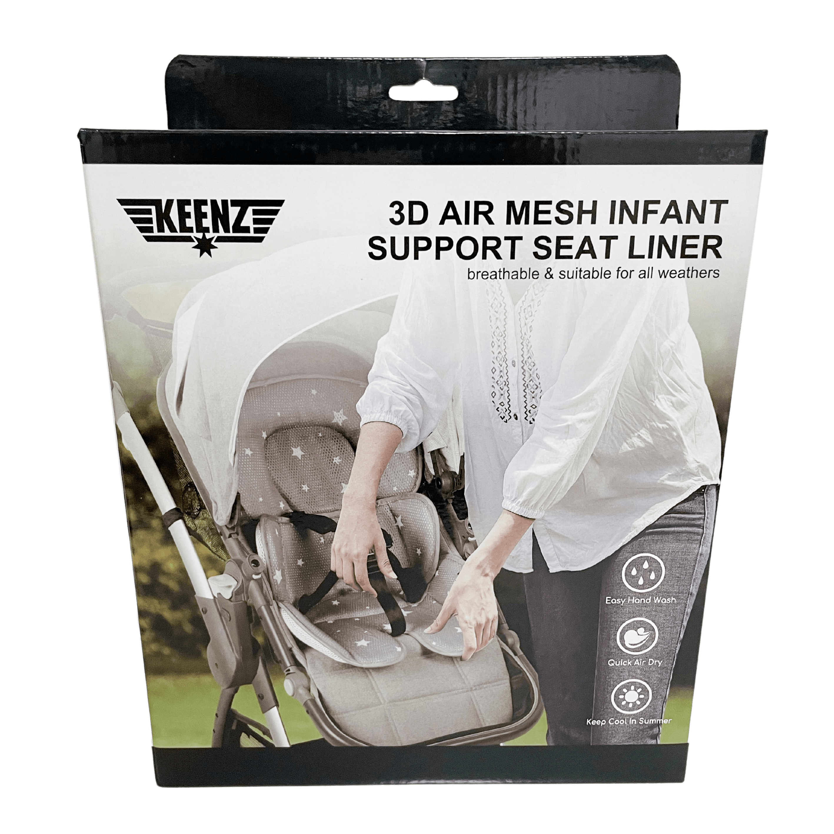 Keenz 3D Air Mesh Infant Support Seat Liner | The Nest Attachment Parenting Hub