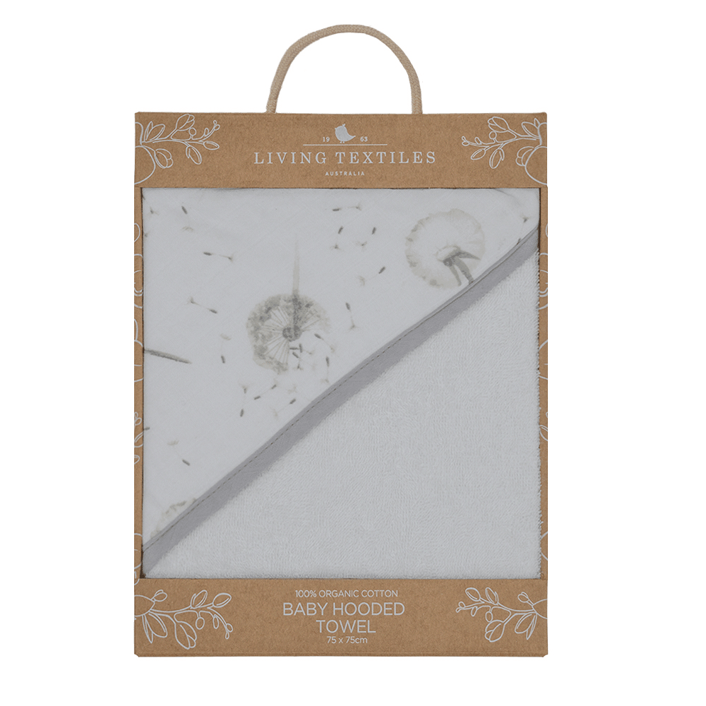 Living Textiles Organic Muslin Hooded Towel | The Nest Attachment Parenting Hub