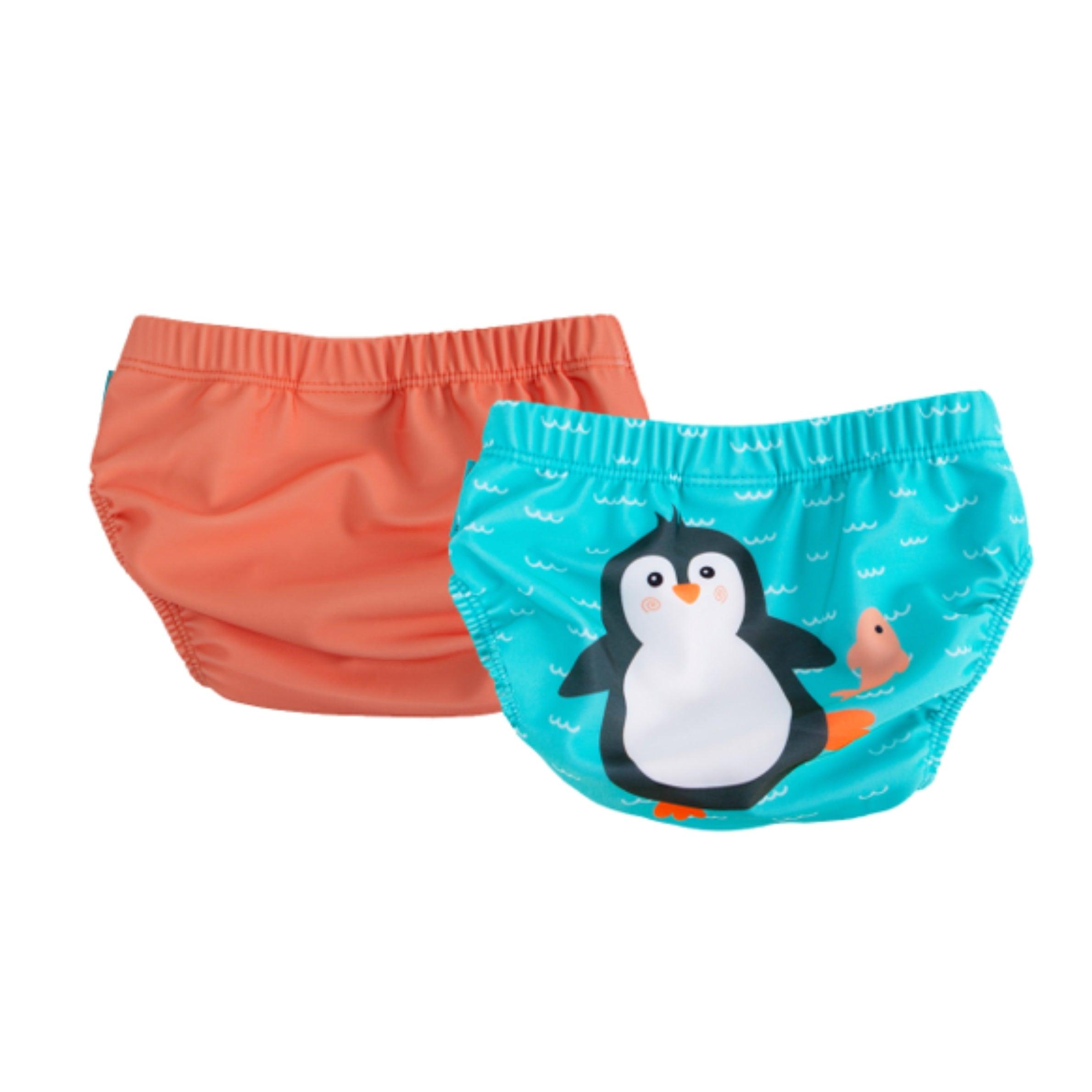Zoocchini UPF50 Swim Diaper Set of 2 (Baby/Toddler) - Parker the Penguin | The Nest Attachment Parenting Hub