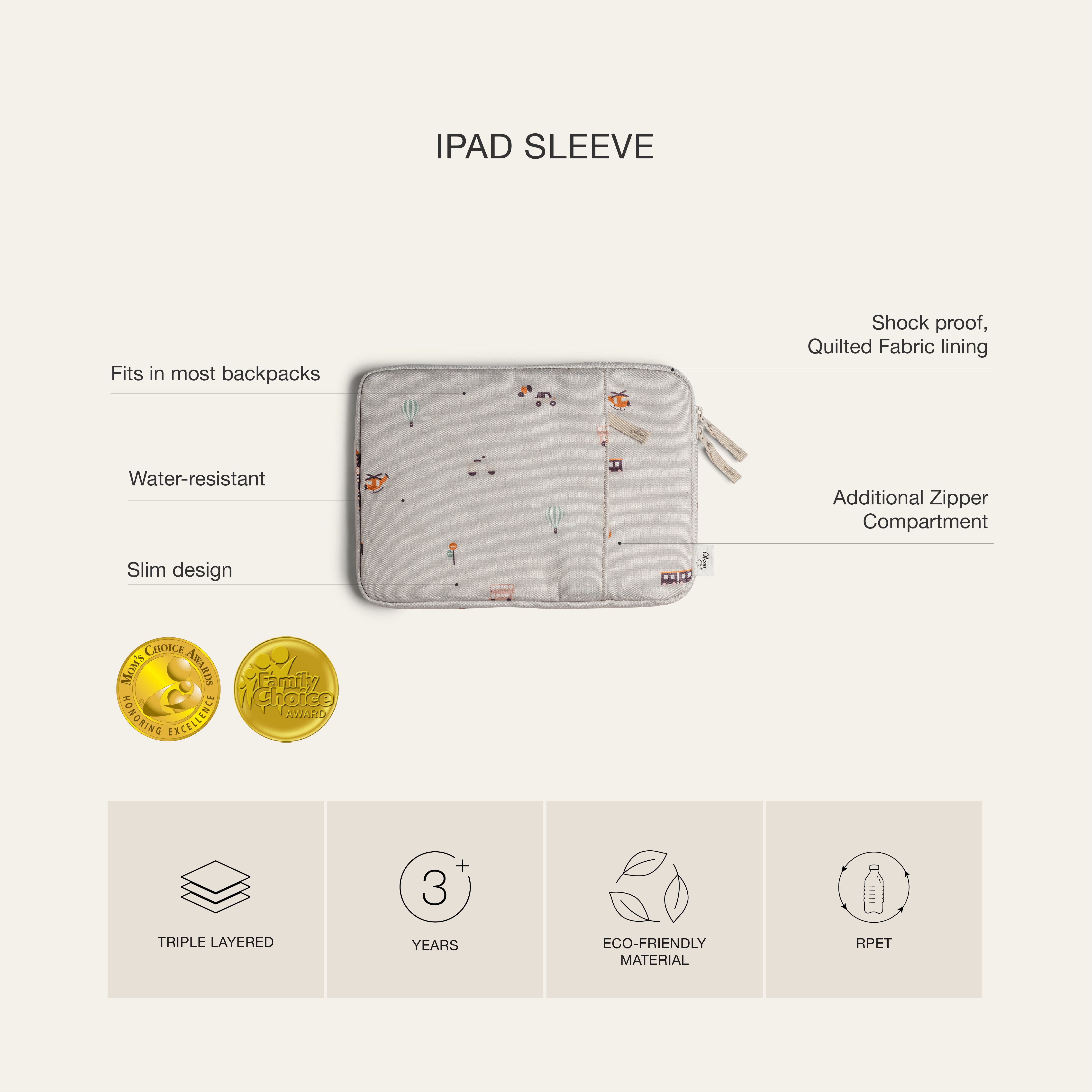 Citron Ipad Sleeve 3y+ | The Nest Attachment Parenting Hub