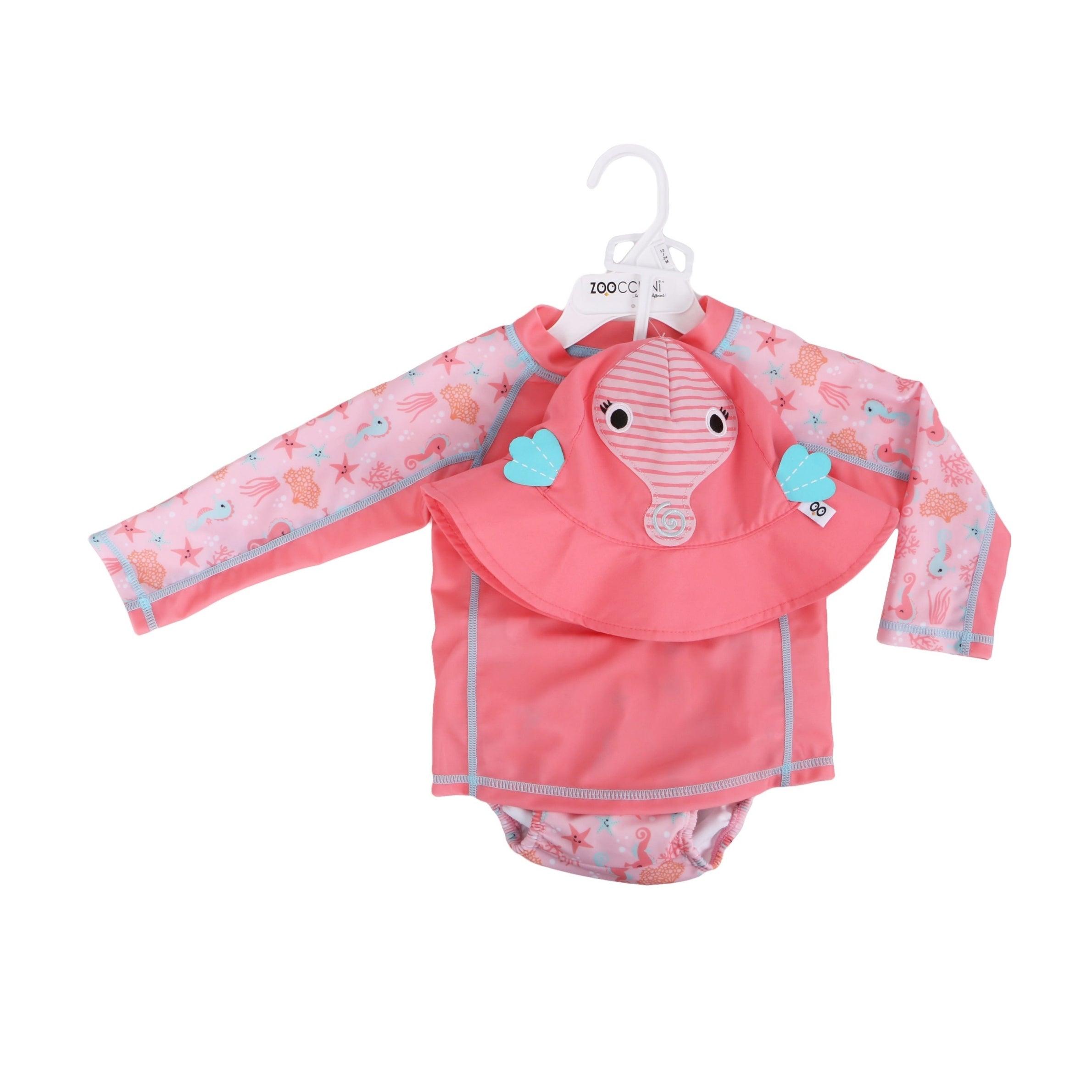 Zoocchini UPF50 3-Piece Swim Set (Sunhat, Rashguard & Diaper Set) | The Nest Attachment Parenting Hub